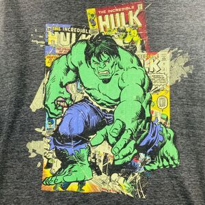 Marvel Incredible Hulk Vintage Comic Book Shirt, Men's Large, Heather Gray